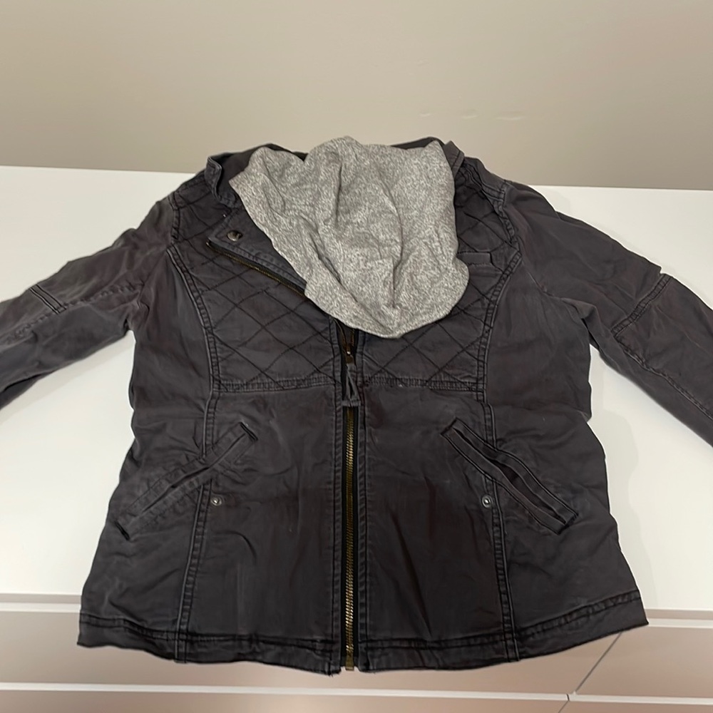 Express Gray Jean Jacket